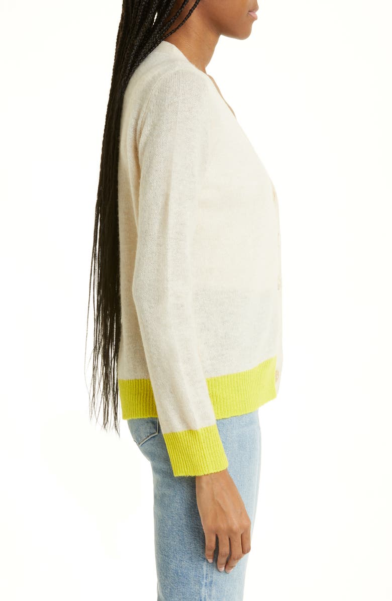 JUMPER 1234 Contrast Trim Cashmere Cardigan, Alternate, color, 