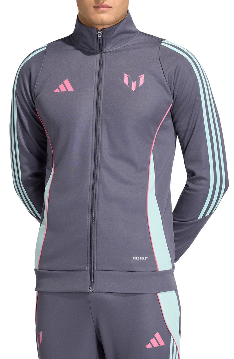adidas Messi Performance Track Jacket, Main, color, Aurora Onix