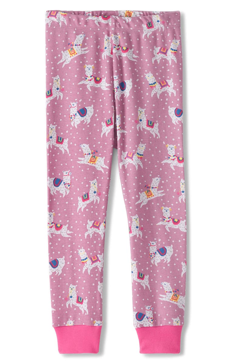 Hatley Kids' Dancing Alpacas Fitted Two-Piece Pajamas, Alternate, color, Mauve Orchid
