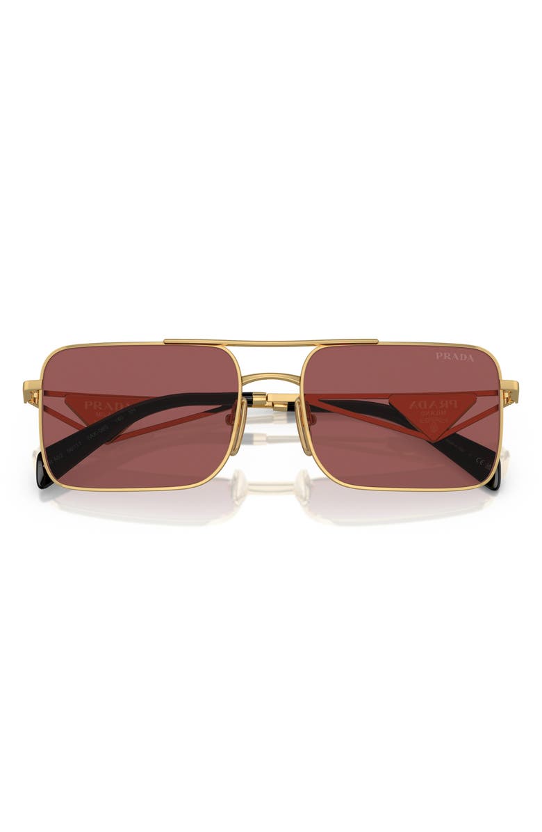 Prada 56mm Rectangular Sunglasses, Alternate, color,