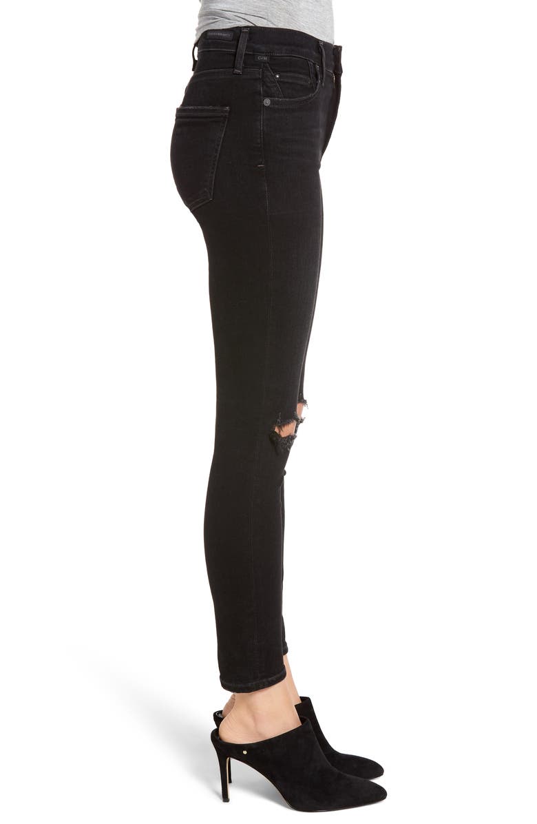 Citizens of Humanity Rocket High Waist Ripped Ankle Skinny Jeans, Alternate, color, 