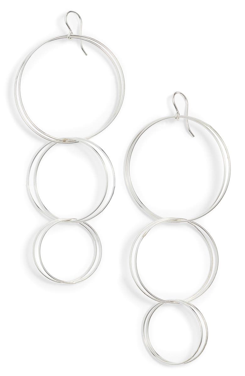 Nashelle Triple Hoop Drop Earrings, Main, color, 