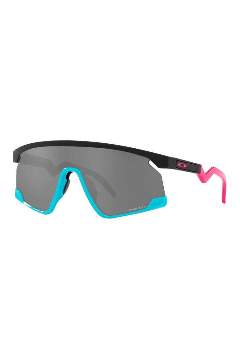 BXTR 39mm Prizm™ Wrap Shield Sunglasses, Alternate, color, BLACK