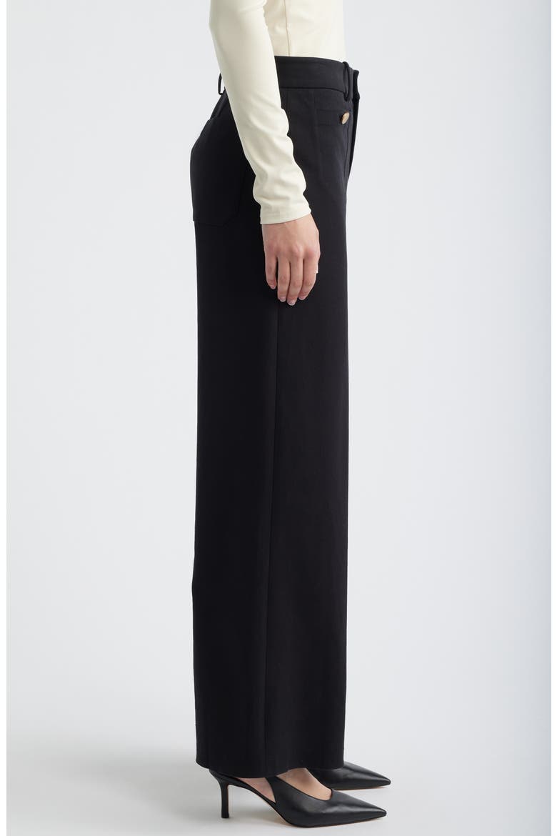 Modernist High Waist Pocket Pants, Alternate, color, BLACK