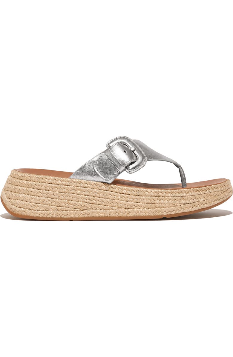FitFlop F-Mode Espadarille Platform Wedge Flip Flop, Alternate, color,