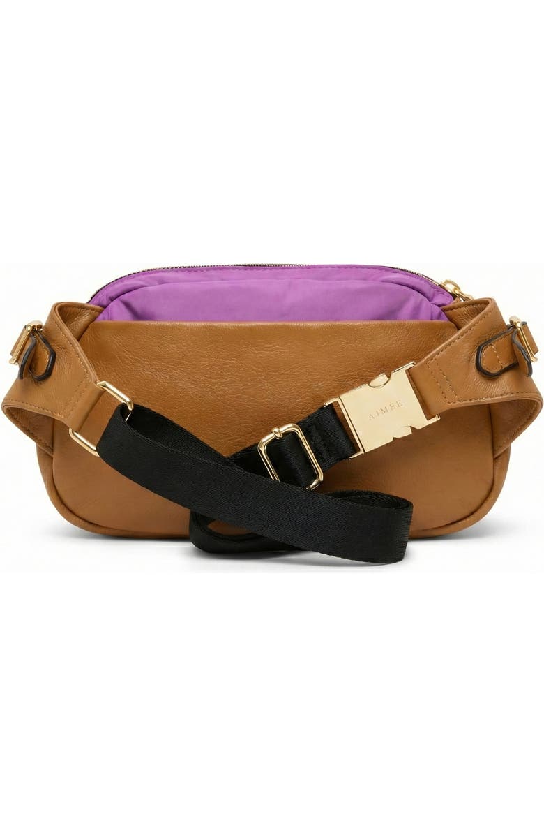AIMEE Seeker Leather Sling Bag, Alternate, color, Latte Violet