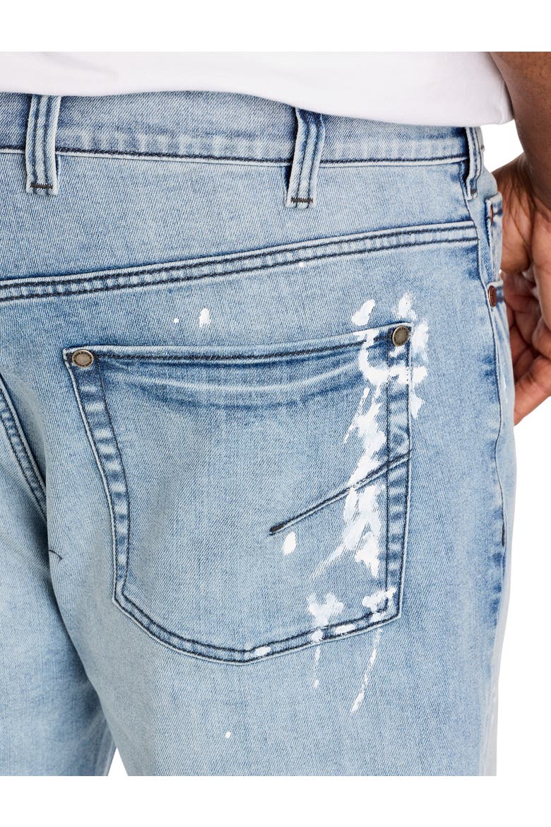 Big & Tall Tapered-Fit Paint Splatter Jeans, Alternate, color, MEN AT WORK