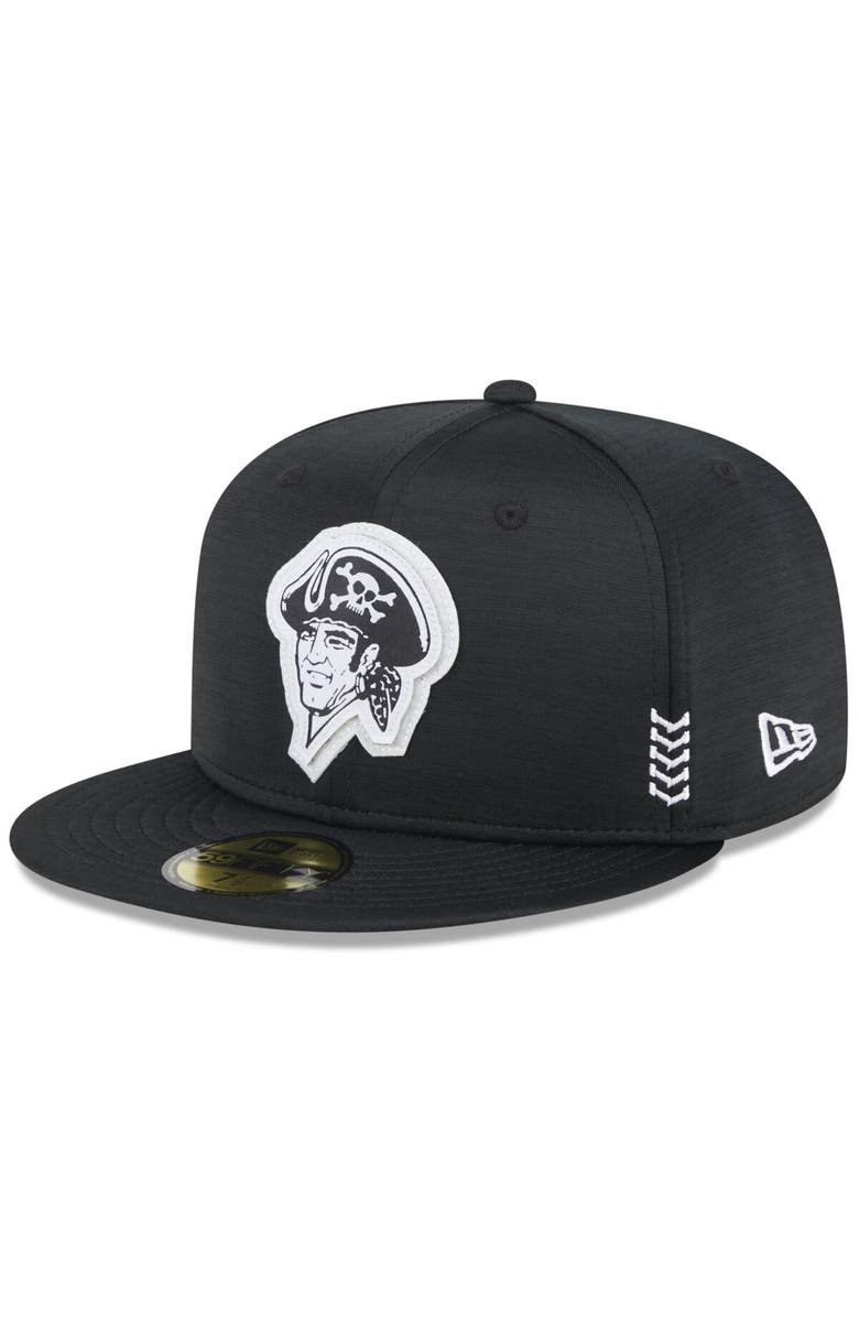 New Era Men's New Era Black Pittsburgh Pirates 2024 Clubhouse 59FIFTY Fitted Hat, Main, color, Black
