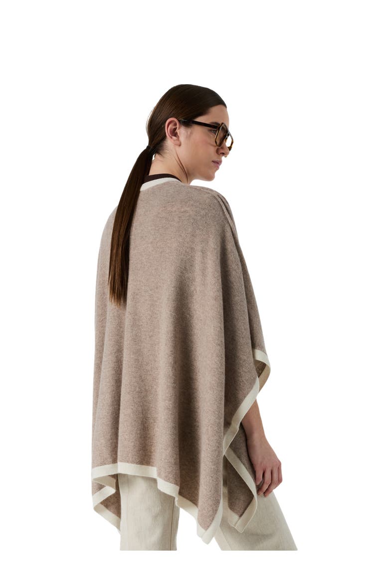 Lili Cashmere Draped Poncho, Alternate, color, Beige