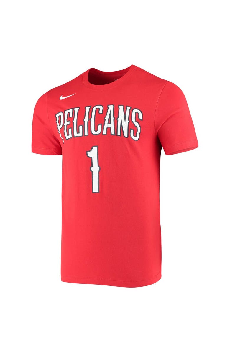 Nike Men's Nike Zion Williamson Red New Orleans Pelicans Name & Number Performance T-Shirt, Alternate, color, 