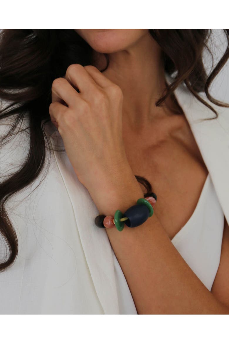 Melon Capsule Bracelet Hairtie, Alternate, color, Prussian Blue