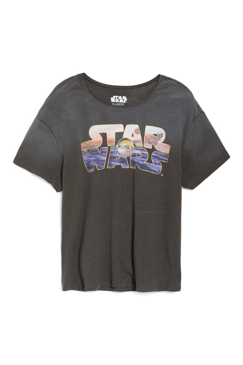 Star Wars™ Mandalorian Graphic Tee, Alternate, color, FADED BLACK