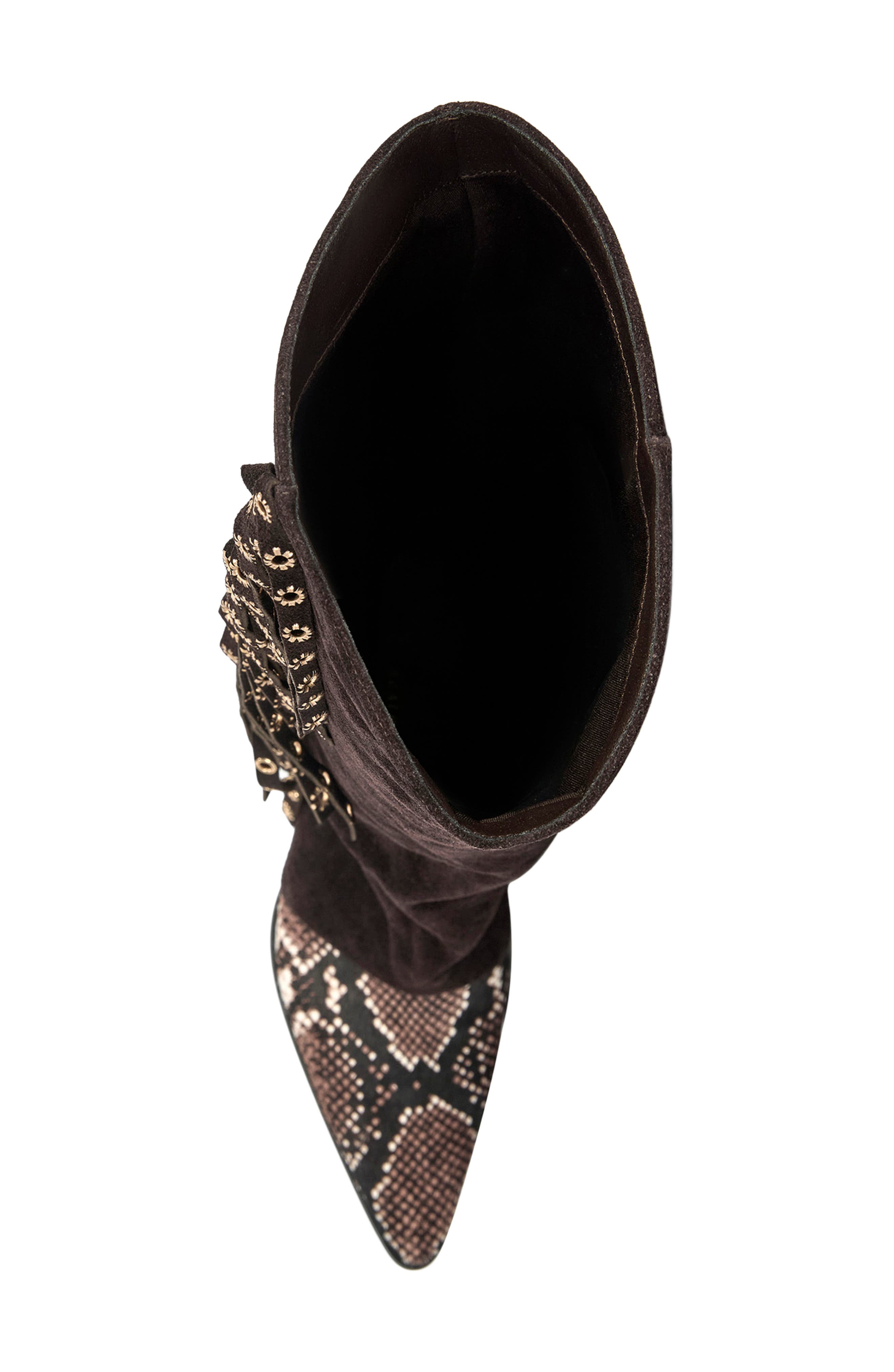 McBride Knee High Western Boot, Alternate, color, CHOCOLATE