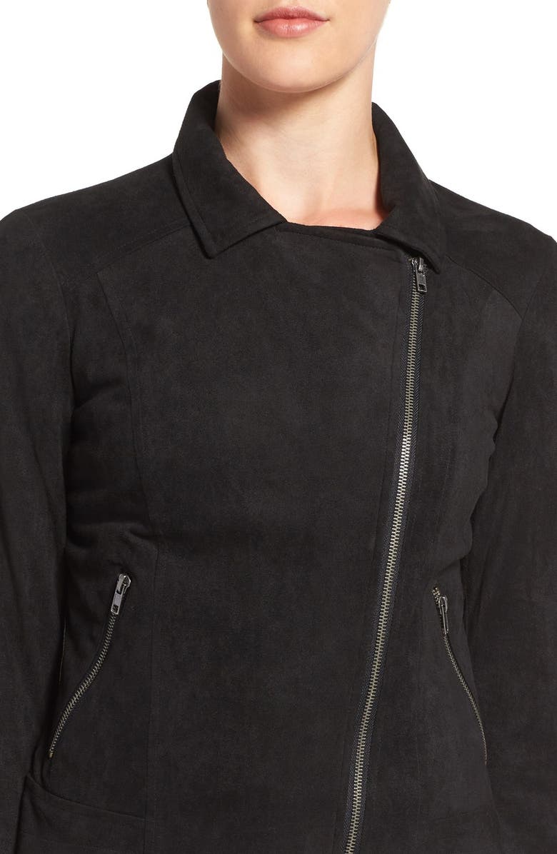 cupcakes and cashmere 'Venita' Faux Suede Moto Jacket, Alternate, color,