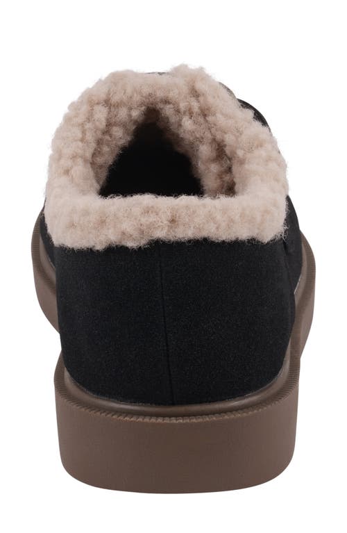 Good Choice New York Ezra Faux Shearling Lined Mule Clog In Black