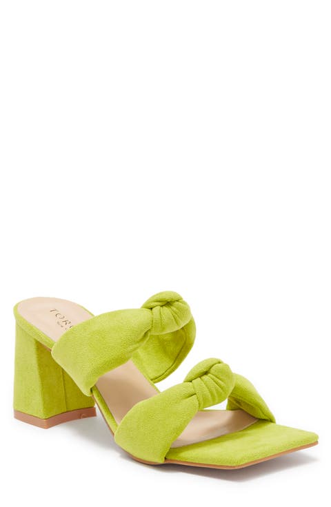 Flamingo Knotted Block Heel Sandal (Women)