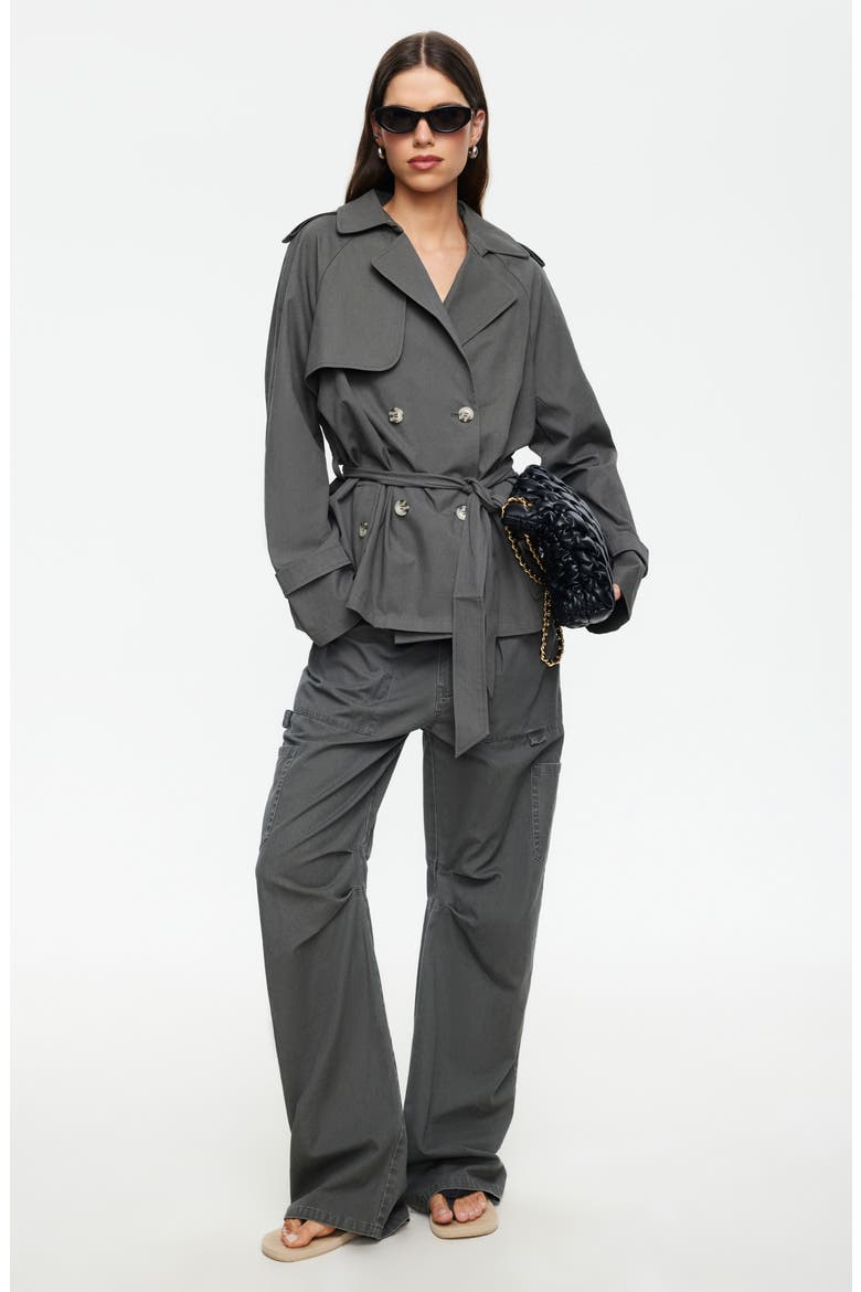 Trencherous Crop Coat, Alternate, color, MOSS