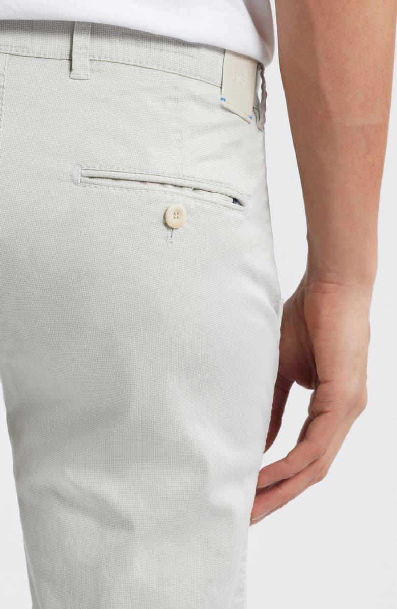 Brax Fabio Micropattern Flat Front Cotton Blend Pants, Alternate, color, Sand