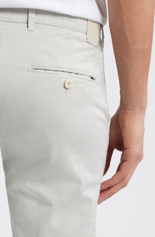 Brax Fabio Micropattern Flat Front Cotton Blend Pants In Sand