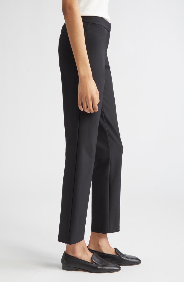 Lafayette 148 New York Waldorf Straight Leg Ankle Pants, Alternate, color, Black