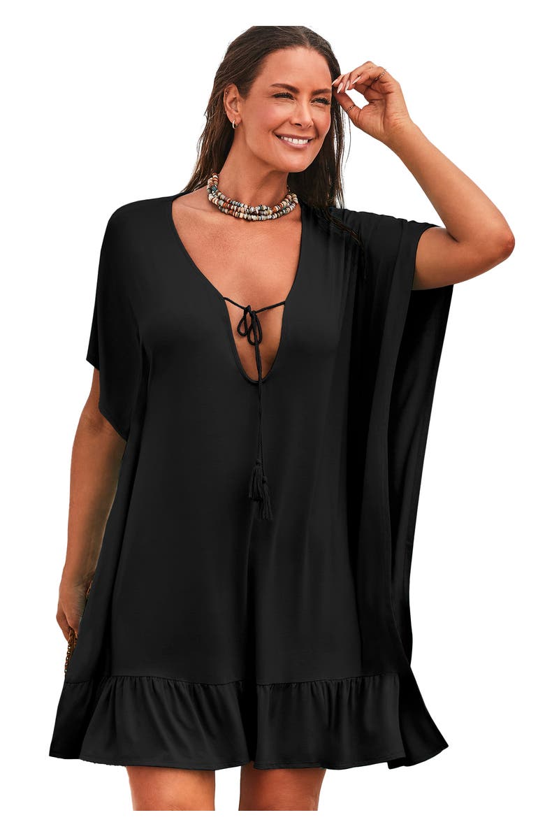 Swimsuits for All Vienna Ruffle Cover Up Tunic, Main, color, 
