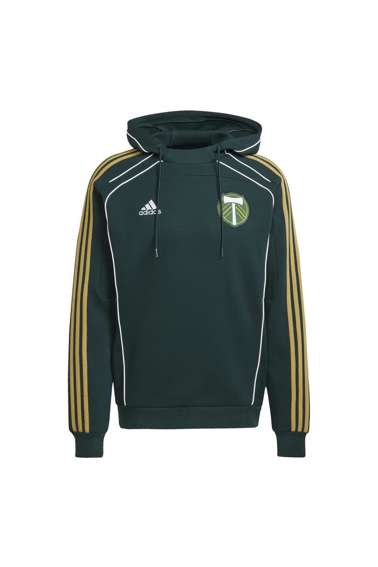 Men's adidas Green Portland Timbers 2025 Travel Pullover Hoodie, Alternate, color, Green