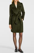 SENTALER Alpaca & Wool Notch Lapel Wrap Coat