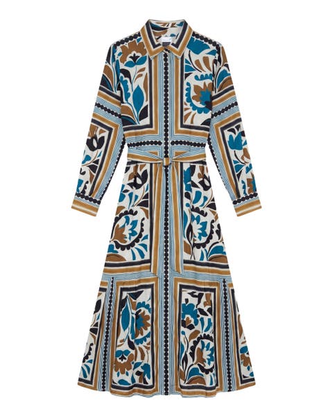 Rowan Printed Midi Shirt Dress