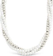 Sterling Forever Patti Faux Pearl Twisted Necklace