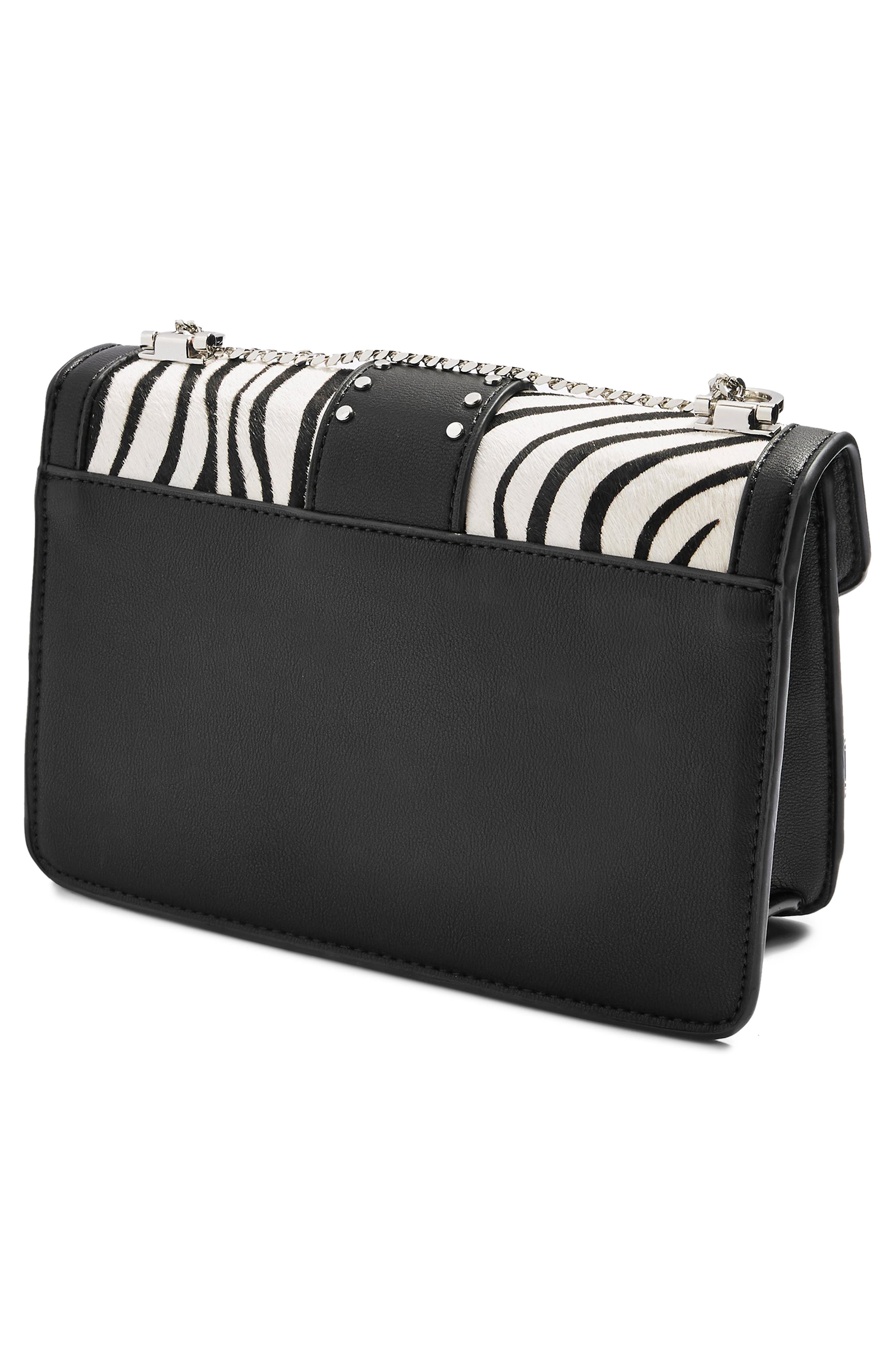 Topshop Seema Studded Faux Leather Shoulder Bag, Alternate, color, 