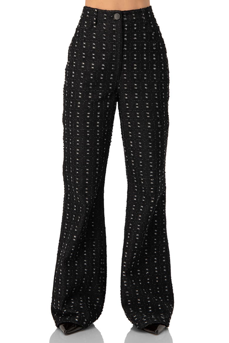 Textured Wide-Leg Jeans, Main, color, Black