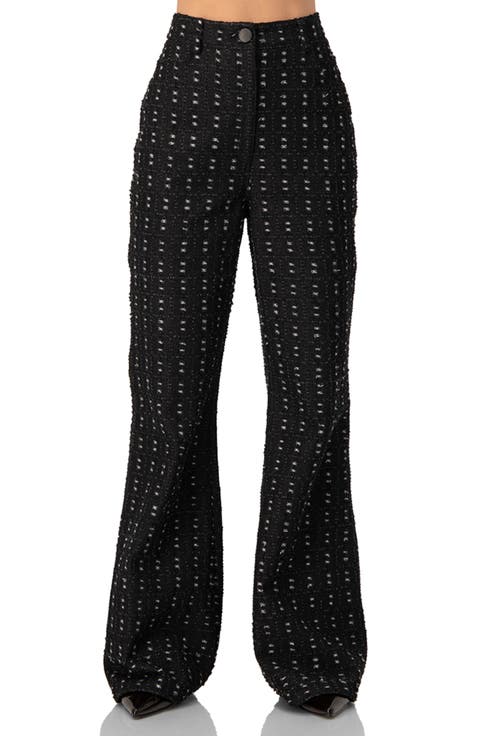 Textured Wide-Leg Jeans