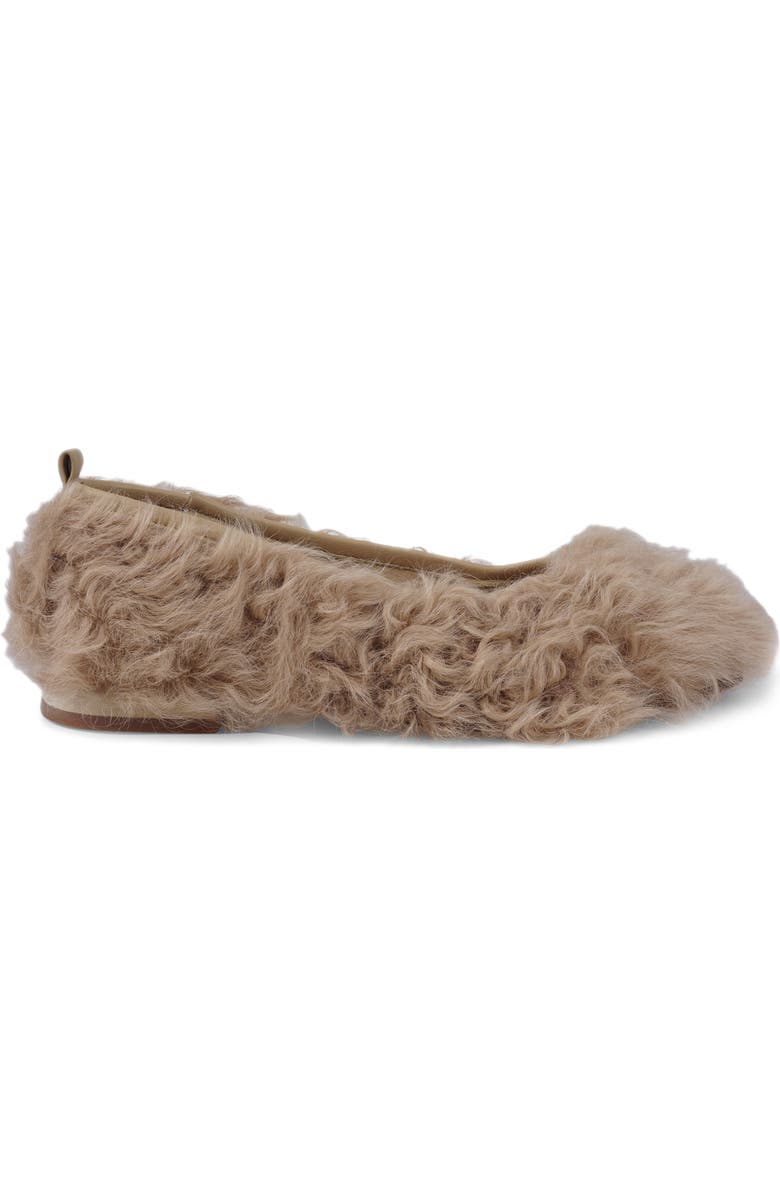 Artisan Crafted By Zigi Quincy Faux Fur Flat, Alternate, color, Beige Leather