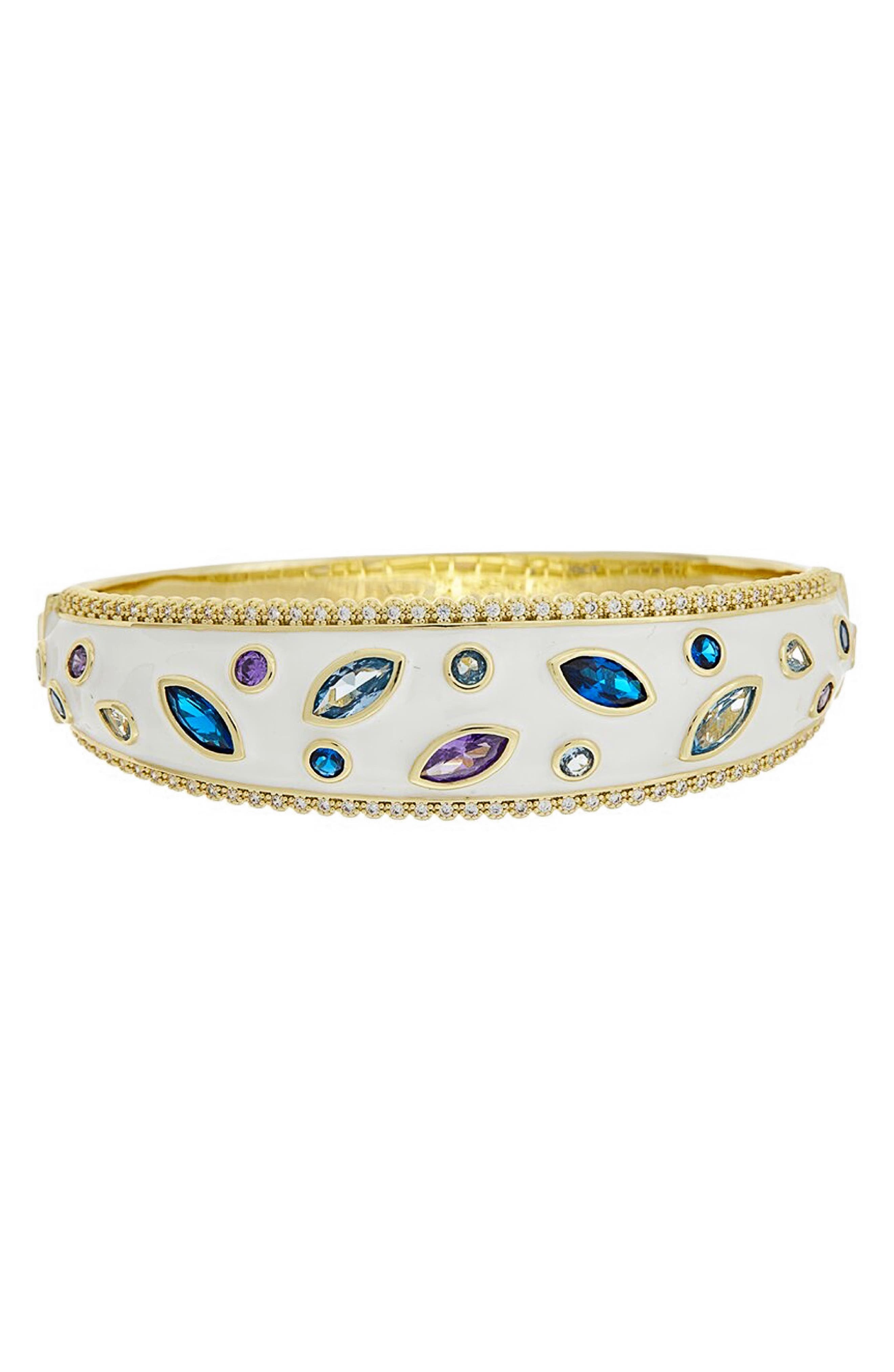 Enamel Topaz Bangle