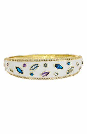 Enamel Topaz Bangle