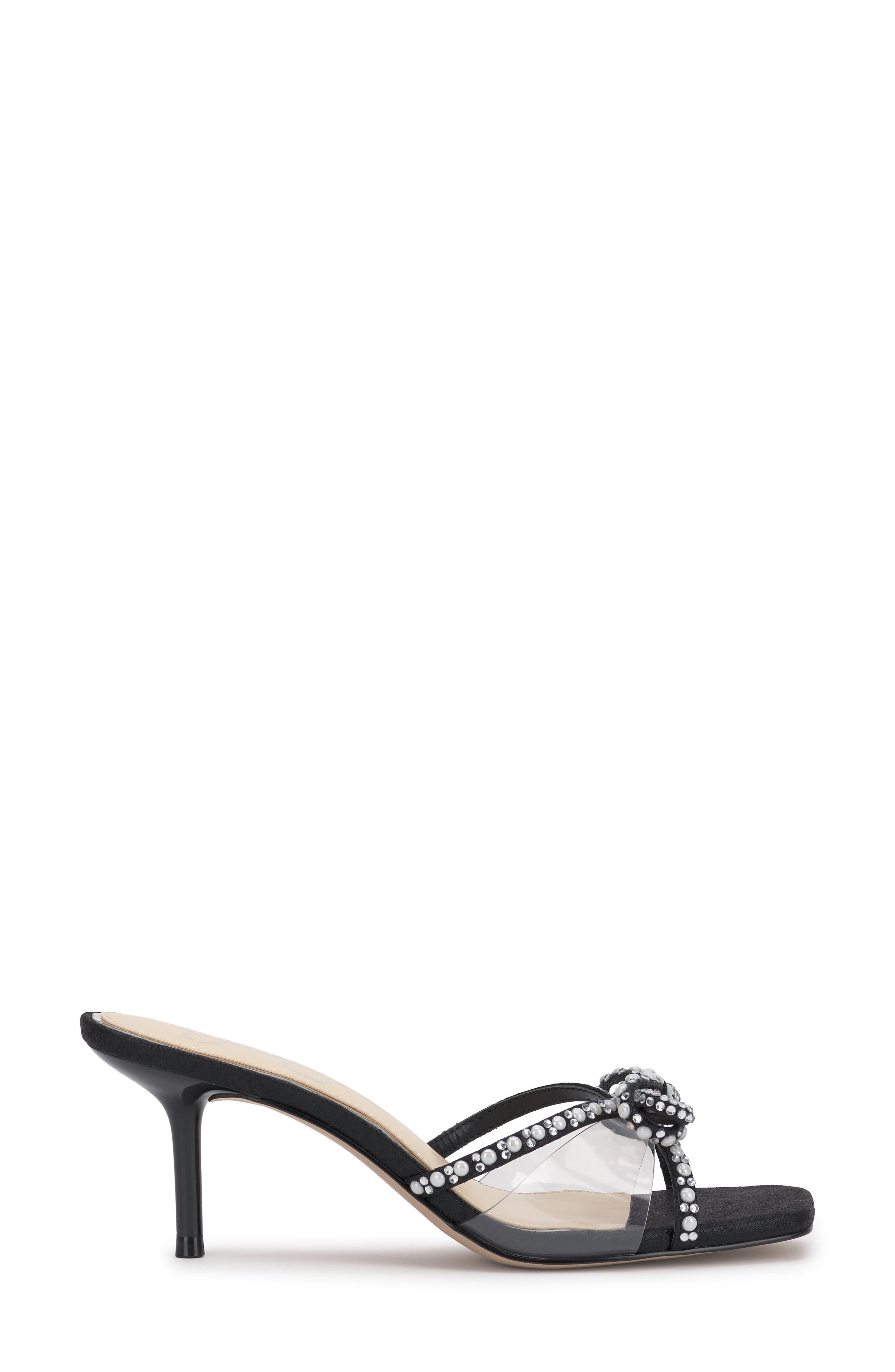 Jessica Simpson Cornilia Slide Sandal, Alternate, color, Black/ Clear