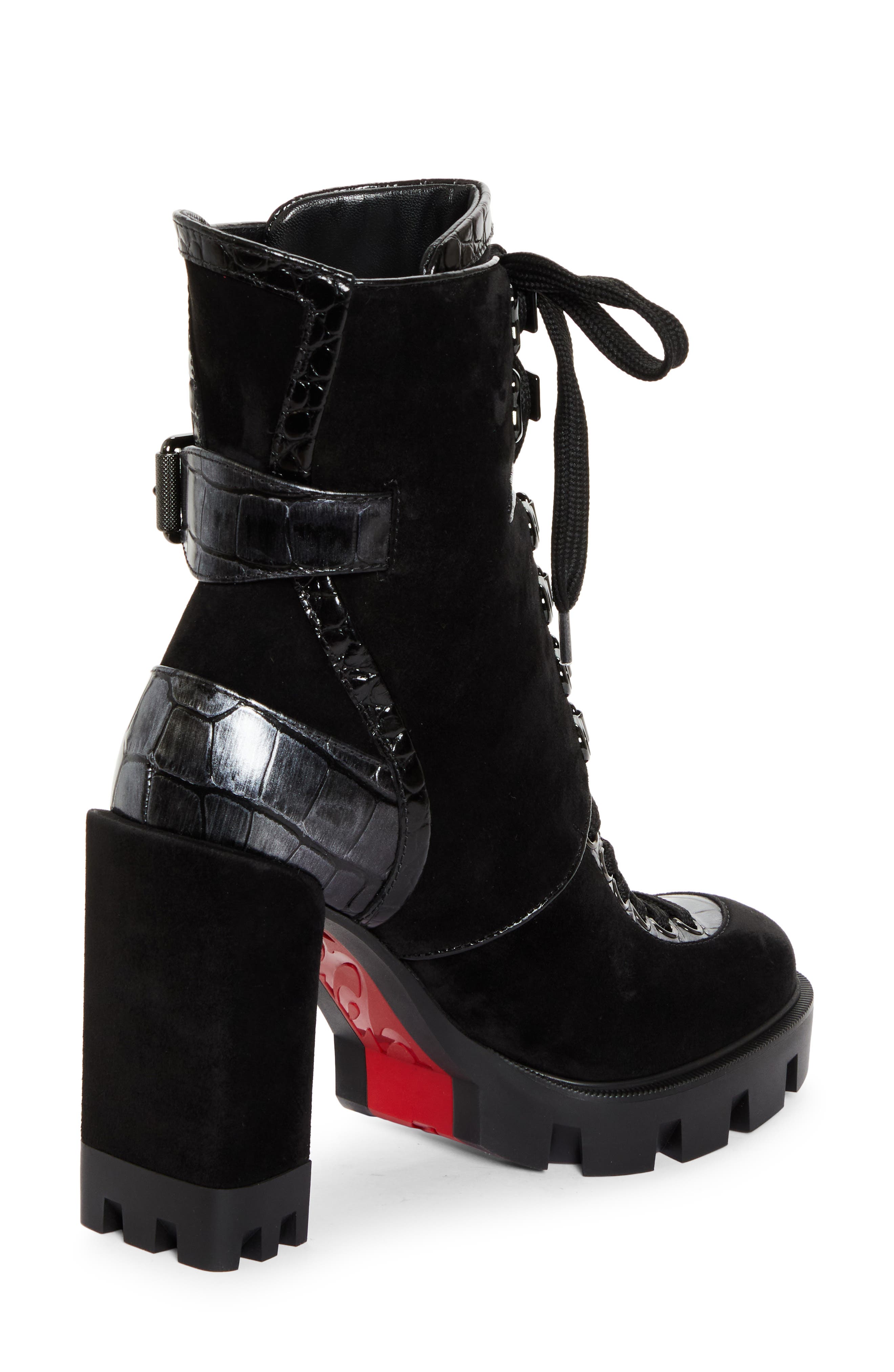 Christian Louboutin Macademia Bootie, Alternate, color, Black