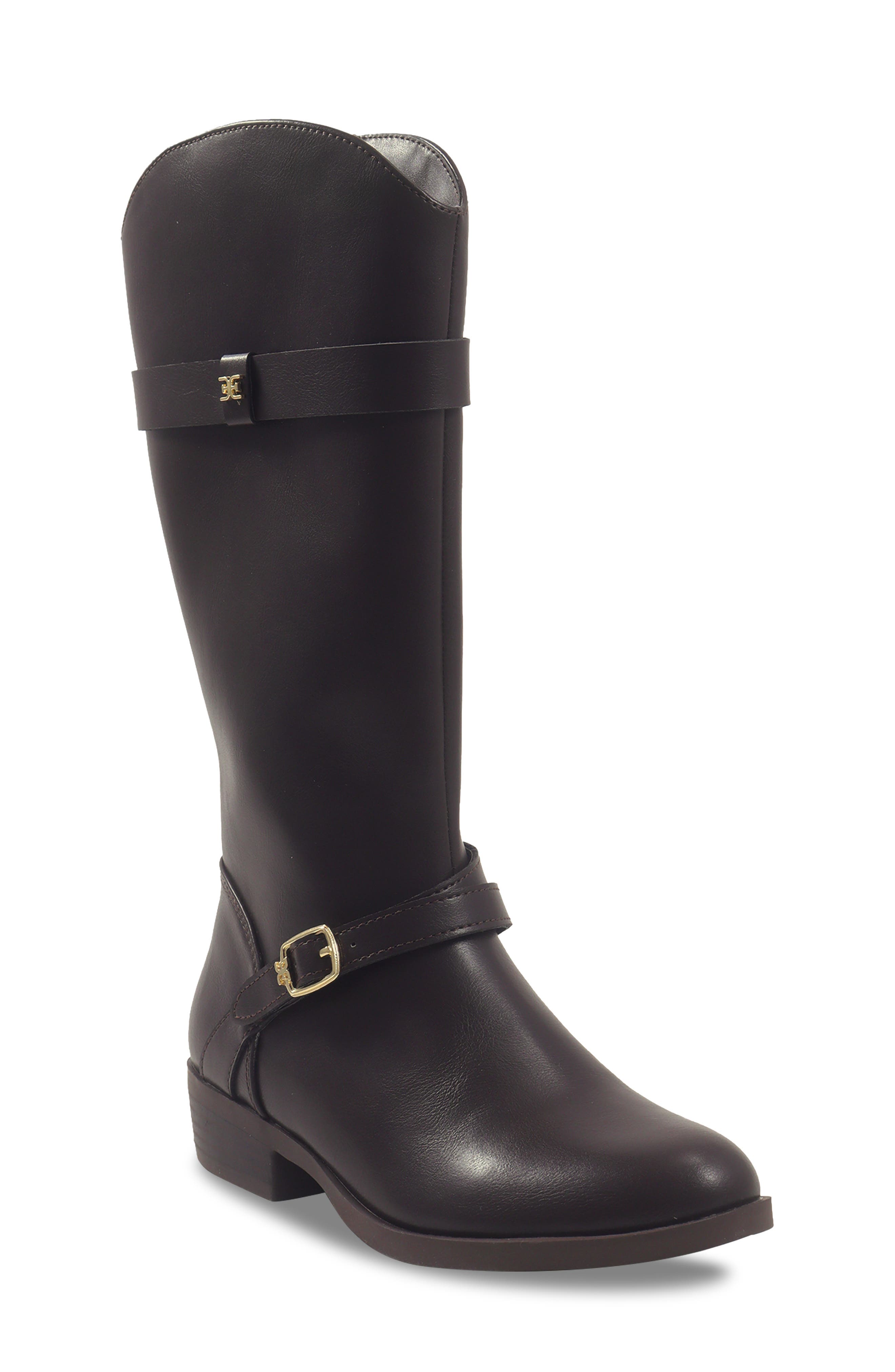 Kids' Equest Poppy Faux Leather Riding Boot, Main, color, BROWN
