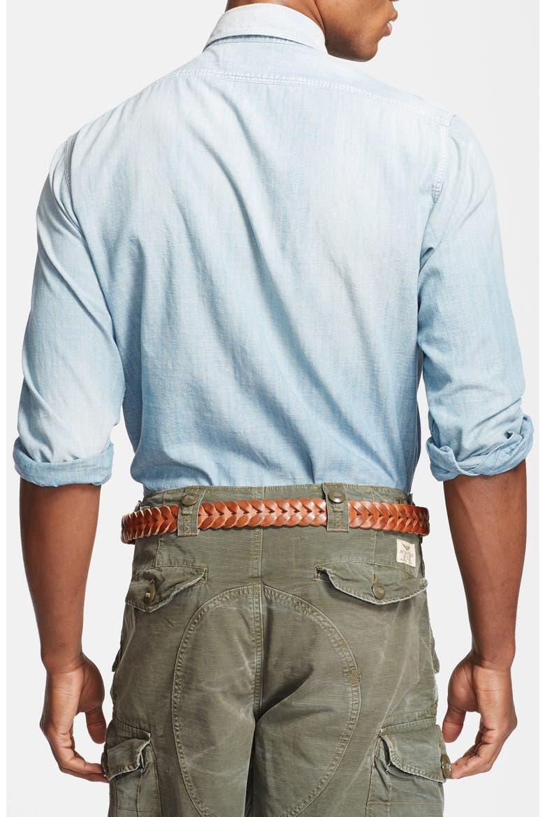 Classic Fit Chambray Sport Shirt, Alternate, color, LIGHT CHAMBRAY