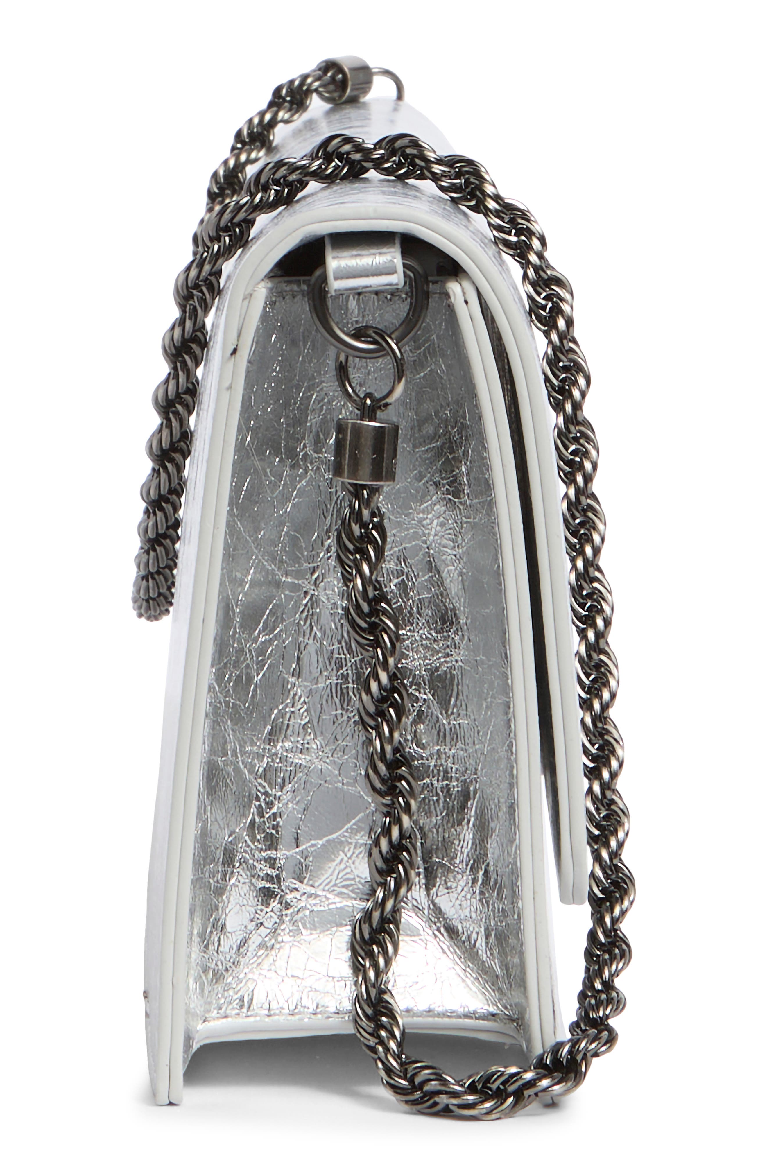 BCBG East/West Clutch, Alternate, color, Silver