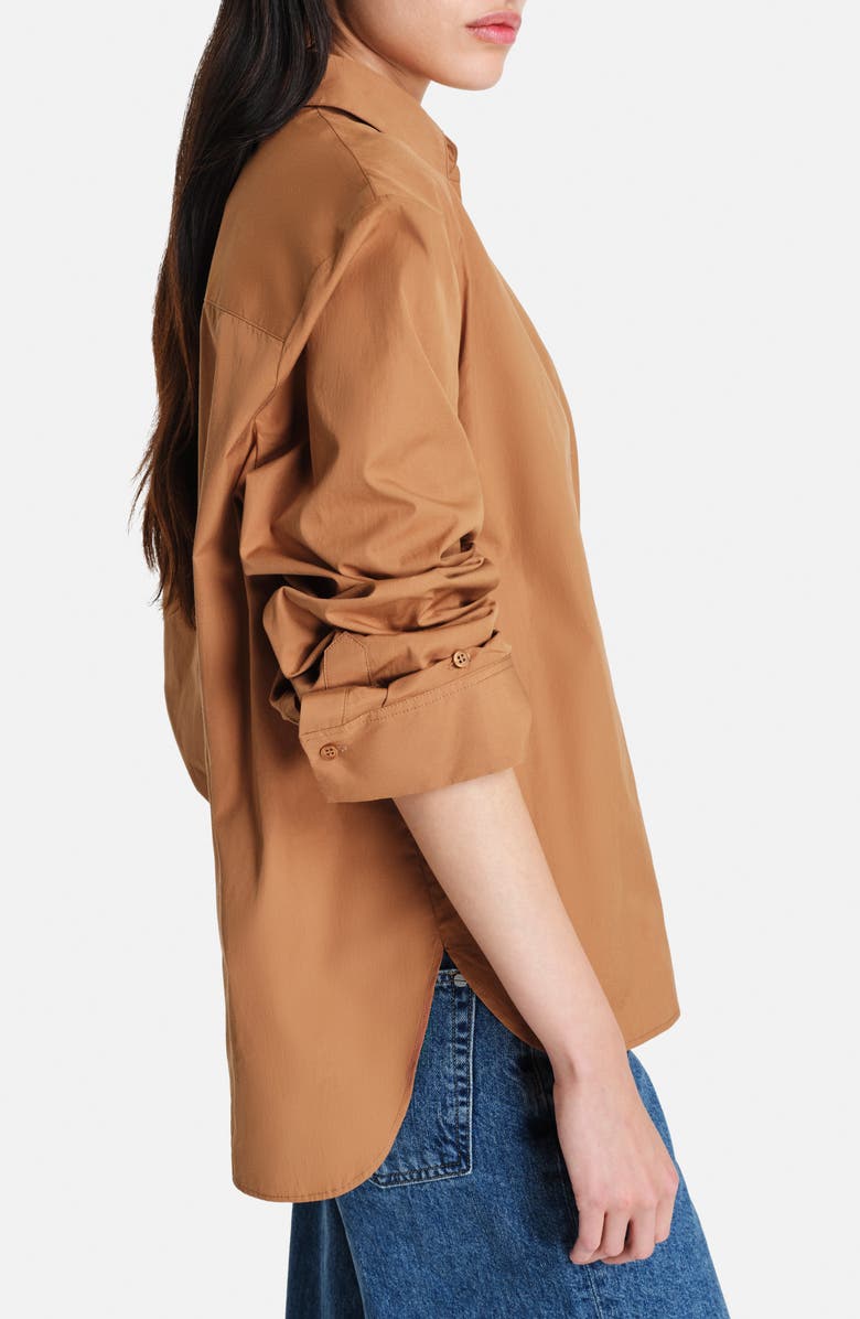 TWP Next Morning Cotton Button-Up Shirt, Alternate, color, Argan Oil