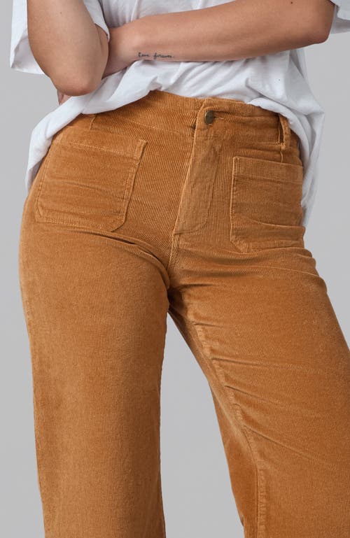 Lola Jeans Colette High Rise Wide Leg Jeans In Brown