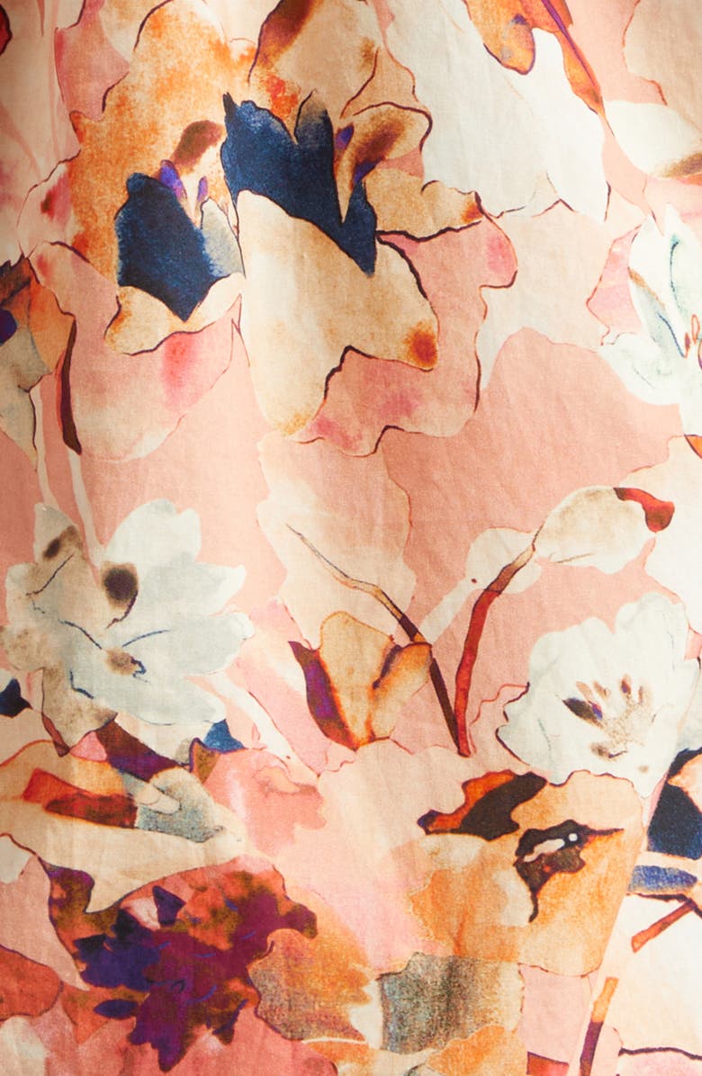 Ulla Johnson Abril Floral Print Puff Sleeve Top, Alternate, color, Camellia