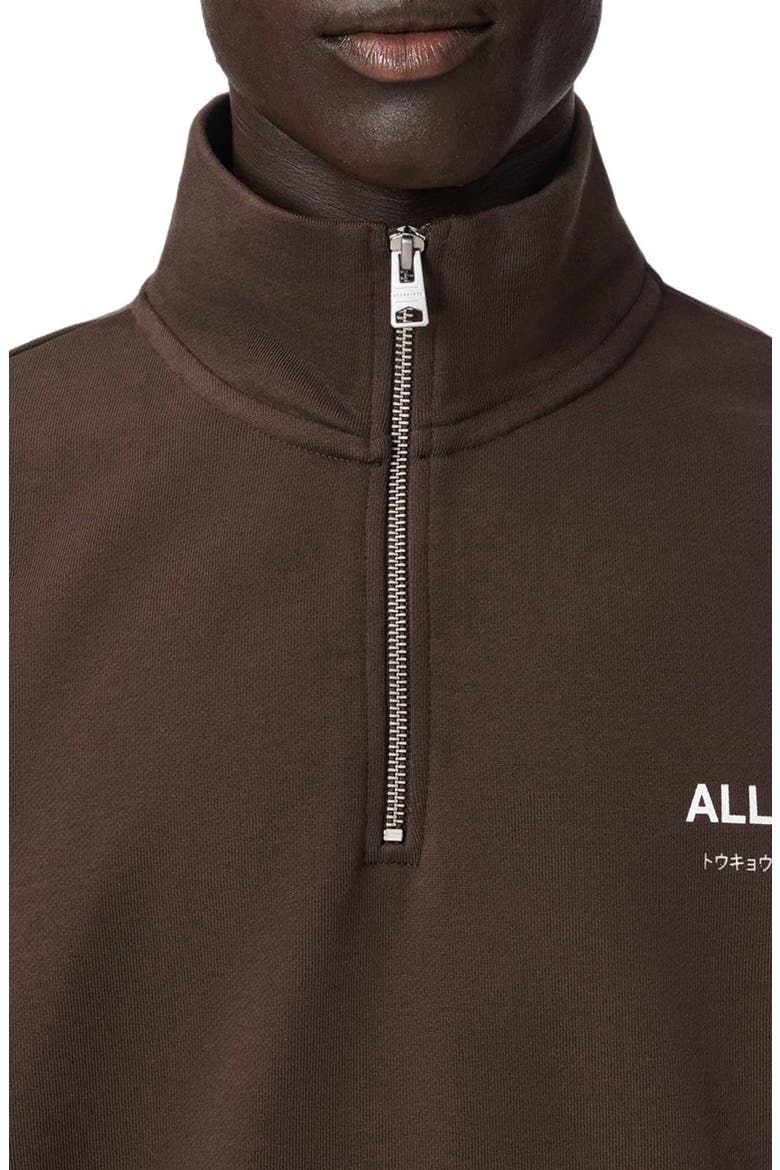 Underground Oversize Half Zip Pullover, Alternate, color, BITTER BROWN