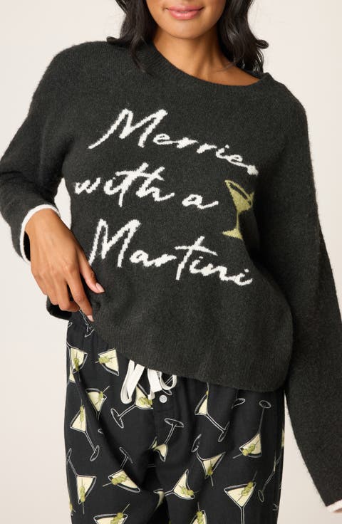 Merrier with a Martini Oversize Lounge Sweater