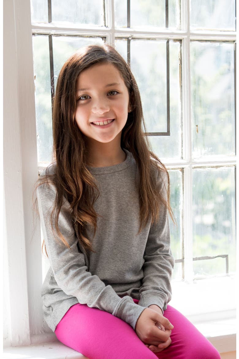 Kids Long Sleeve T-Shirt, 100% Cotton, Solid Colors, Alternate, color, LIGHT GREY