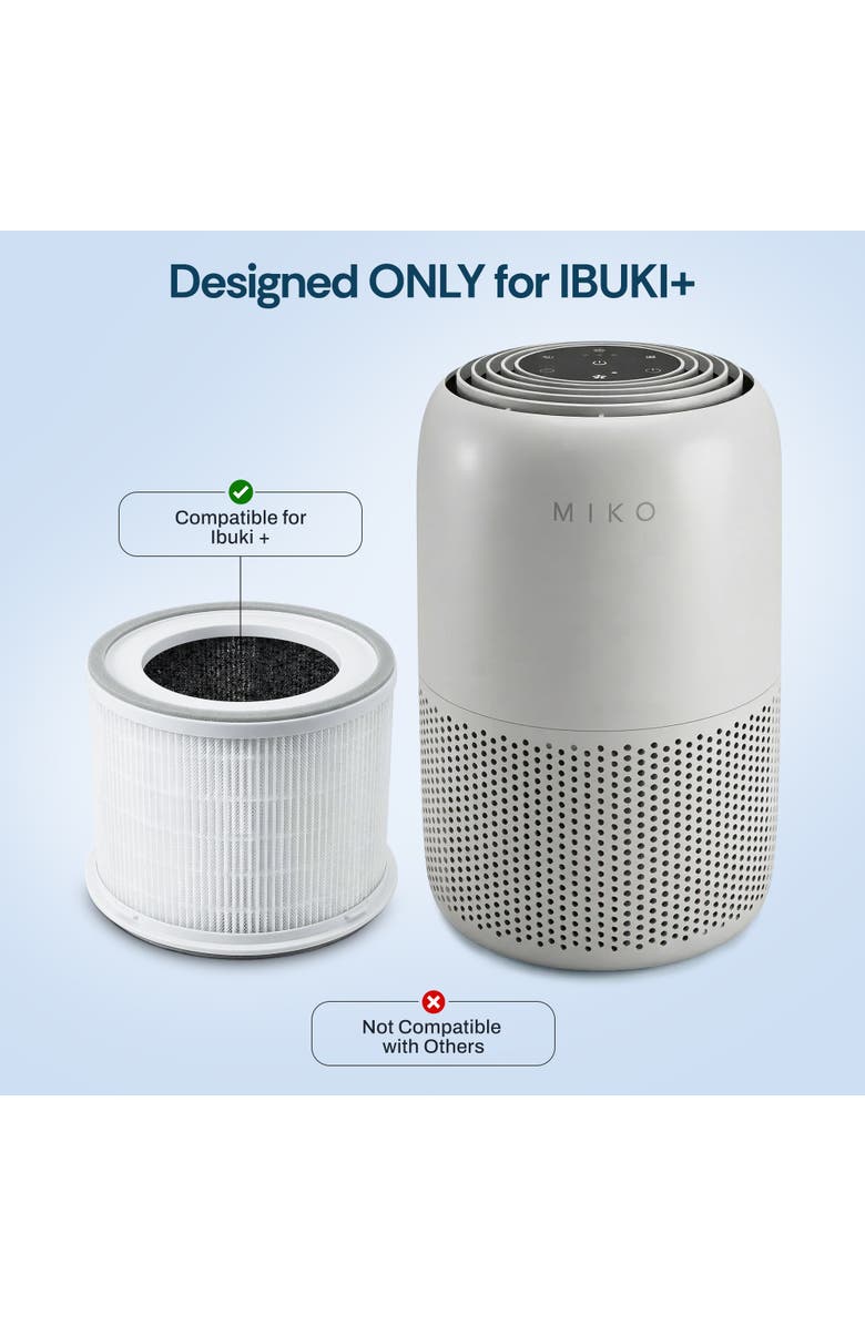 MIKO Ibuki+ Replacement Air Purifier Filter, Alternate, color, White