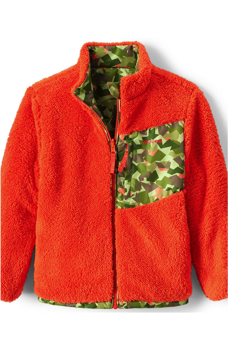 Lands' End Boys Reversible Fleece Puffer Jacket, Alternate, color, 