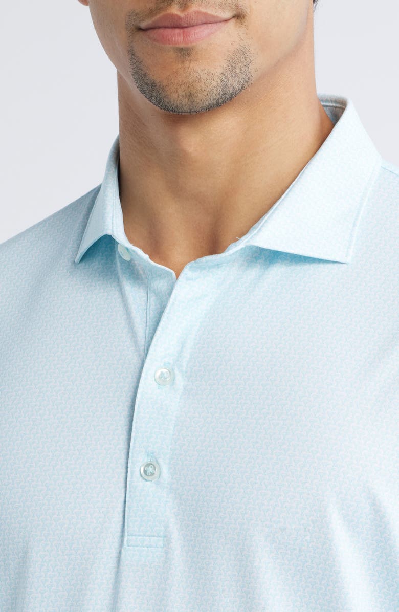 johnnie-O Island Times Geo Print Performance Polo, Alternate, color, Tarpon