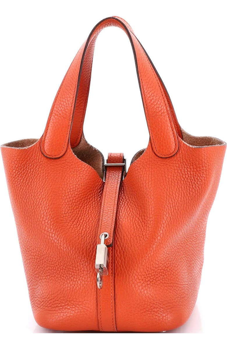 Pre-Owned Hermes Picotin Lock Bag Clemence PM, Main, color, Terre Battue